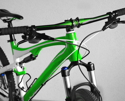 Grünes Fahrrad