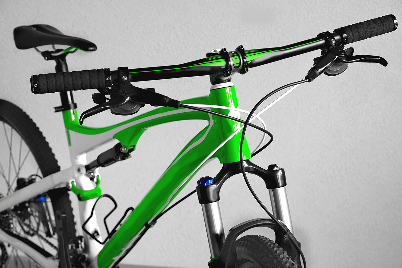 Grünes Fahrrad