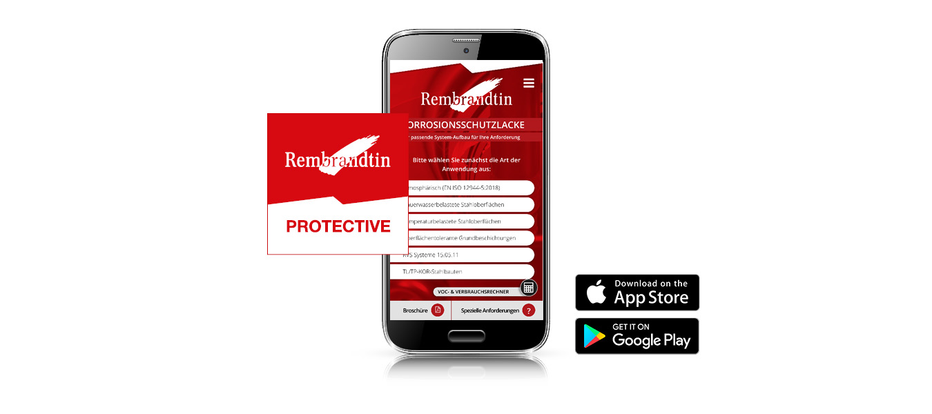 Rembrandtin Protective App am Smartphone