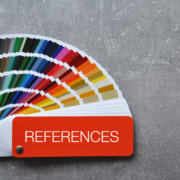 References color palette on gray background